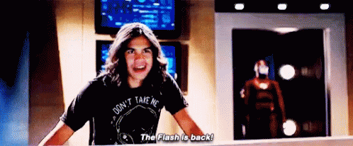 The Flash is back gif
